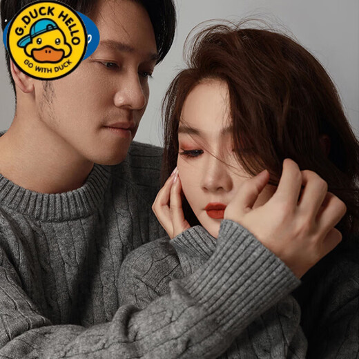 G.duck new year parent-child wear 2025 new winter red knitted sweater mother and son mother and daughter family autumn and winter wear magenta 130 baby sweater