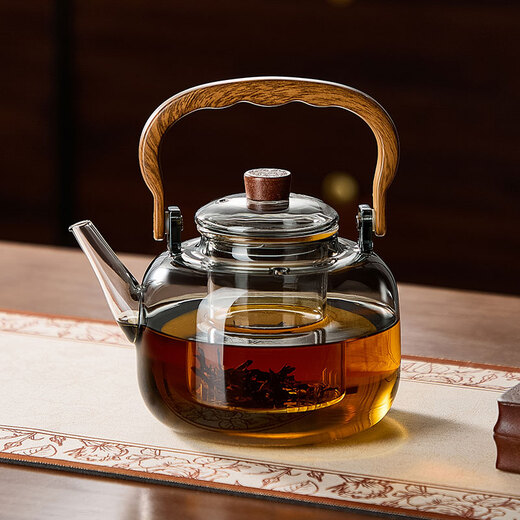 Mingguang teapot glass teapot tea water separation teapot high borosilicate glass kettle glass tea set kung fu teapot