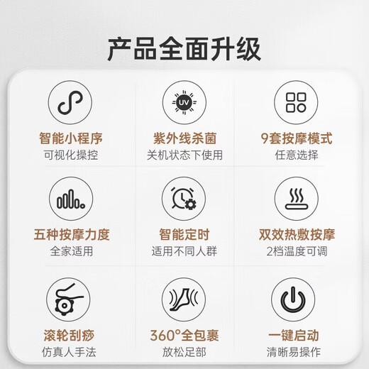 DIS pedicure machine, foot massager, foot hot compress, heating and warmth, automatic acupoint artifact on the bottom of the feet, a healthy and practical birthday gift for middle-aged and elderly parents, hot-selling 10W+ ultraviolet sterilization upgraded version