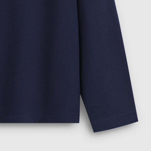 Gap Gap boys 2026 spring new pure cotton logo flip sequin loose long-sleeved T-shirt children's wear 861993 navy blue 110 cm (4-5 years old) Asian size