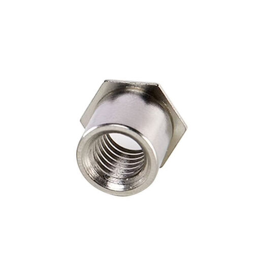 CLCEY through hole pressure riveting stud stainless steel nut column flat head hexagonal internal thread fastener SOS screw extension column 3 points 5M3-92000 bottom holes 5 points 4