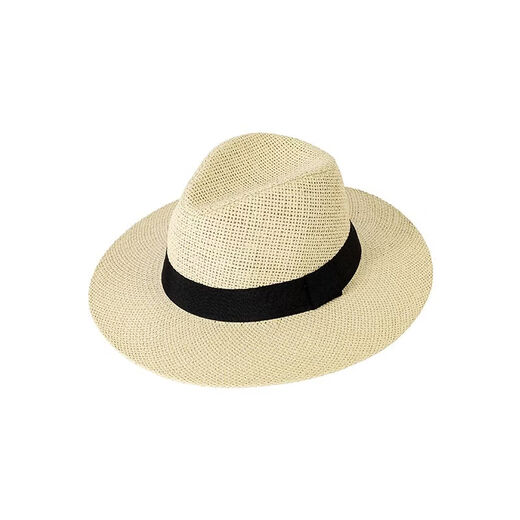 MIUGO Cuba Libre hand-knitted pull-straw Bana men's hat fashionable dockside holiday straw hat color knot M size suitable for head circumference 5658cm