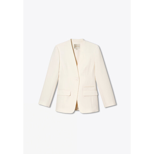 Psalm (PSALTER) Elite Loose PSALTER Psalm Collarless One-Button Blazer Women's 2026 Spring New Cream White S