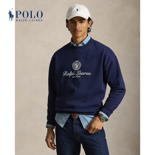 Polo Ralph Lauren Men's Spring 26 Loose Fit Graphic Sweatshirt RL100675 410-Dark Blue L