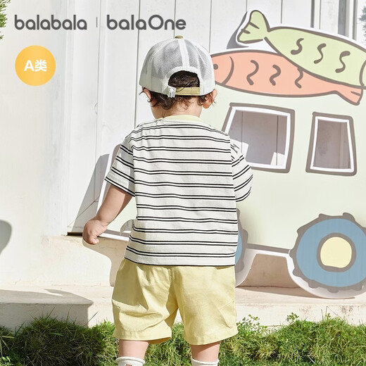 BalaOne children's clothing baby short-sleeved t-shirt baby tops 2026 summer cute and cute