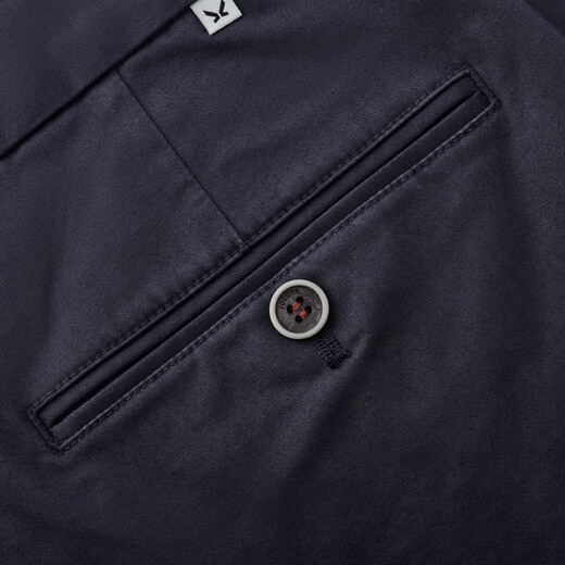 Jiumuwang Men's Pants, Stretchy and Comfortable, Business Casual Pants, Men's Khmer, Same Style as the Shopping Mall, Anti-Wrinkle, Wear-Resistant and Shape-Saving Long Pants, Navy Slim Version - Classic Style JB1D71832 32 Waist=2.46 feet 82 cm