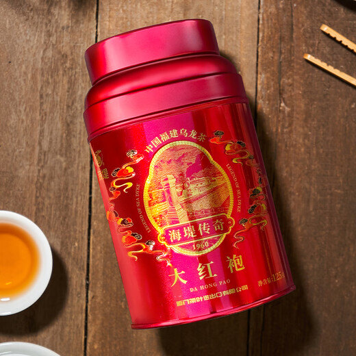 Seawall (SEA DYKE) Chinese Tea Oolong Tea Legend Series Wuyi Rock Tea Dahongpao Special 125g Medium Foot Fire Canned Food Tea Leaves