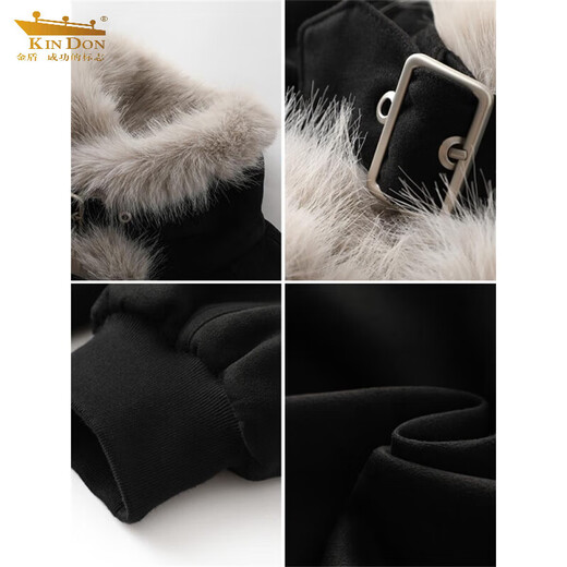 Mountain-carved fur collar plus velvet cotton-padded jacket for men in winter with a handsome design, a warm cotton feel, a loose and thickened jacket, gray M (recommended 95-110 Jin Jin is equal to 0.5 kg)