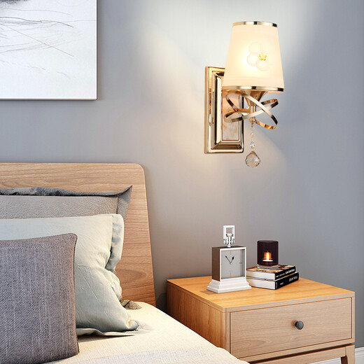 Lampe murale lampe de chevet lampe de chambre à coucher avec commutateur des escaliers de salon créatif simples modernes lampe à passage 5009 (avec interrupteur de corde de traction)