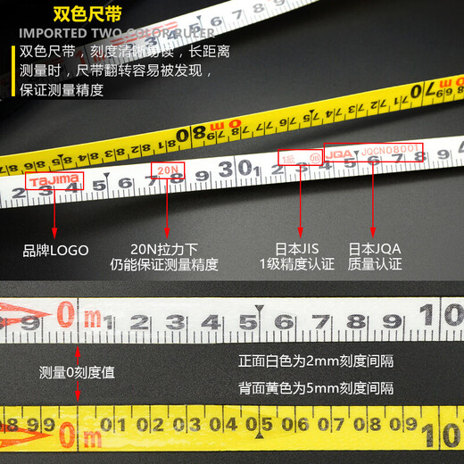 RSRDDY tape measure 10 meters 20 meters 50 meters soft tape Japanese fiber ruler shake engineering S-50U