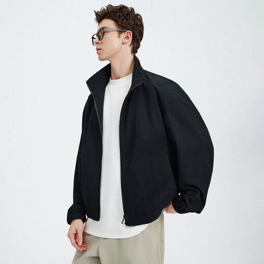 NVG YOUNG Italian small sailing stand collar jacket men's spring new casual versatile loose embroidered LOGO top