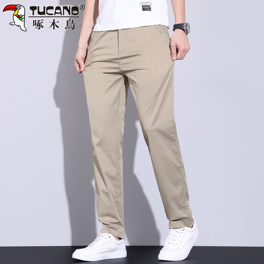 Woodpecker (TUCANO) Casual Pants Men's Pants Spring and Summer Men's Business Straight Small Suit Pants Men's Loose Pants Khaki 31