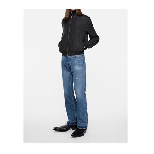 Acne Studios Men's Jacket Windproof Warm Nylon Black Spring and Autumn Daily Jacket Casual Black One Size | EU-50