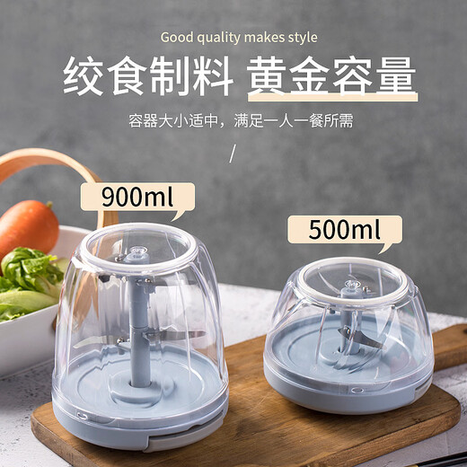 Yangchen Home Garlic Puller Kitchen Multifunctional Vegetable Cutter Food Supplementary Meat Grinder Crushed Pepper Puree Manual Garlic Press Garlic Puller-500ML Random Color 1