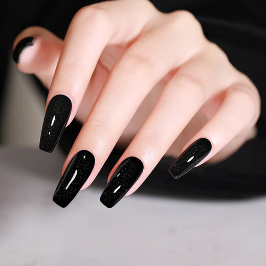 SweetCoolDou no-bake quick-drying nail polish black non-tearable star bright moon black 12ml versatile manicure CD014 gift