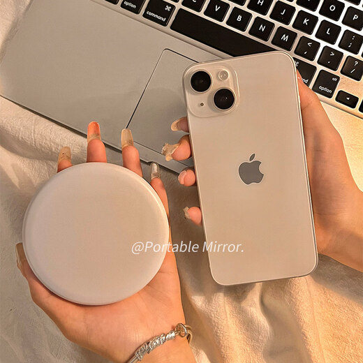 UCULED makeup mirror portable carry-on folding makeup mirror pink luminous mirror student home care white led folding mirror normal mirror rechargeable model