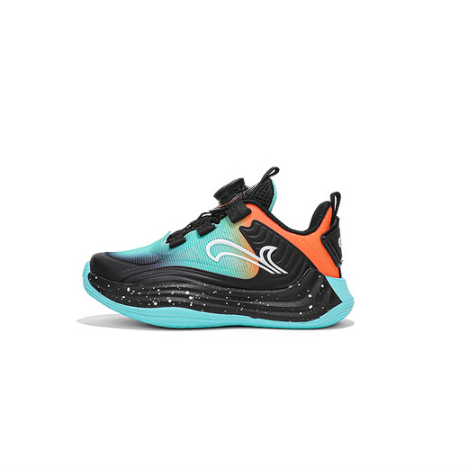 Guirenniao children's shoes spring new model for middle and large children mesh breathable sports running shoes soft sole casual shoes black lake blue 29 inner length 18.2/foot length 17.2