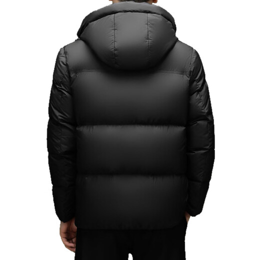 MAGIOPY светлое роскошное высококачественное брендовое мужское пальто на белом утином пуху 2026 зимнее новое стильное модное повседневное пальто для молодежи и среднего возраста с капюшоном черного цвета M 170