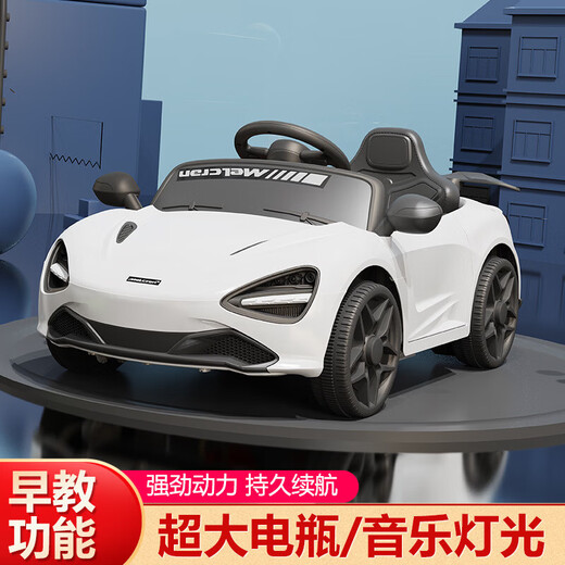 A-class children's electric car can sit on the baby's four-wheel remote control car music charging self-driving battery dual-drive children's play dual-drive 6V7 with remote control pink