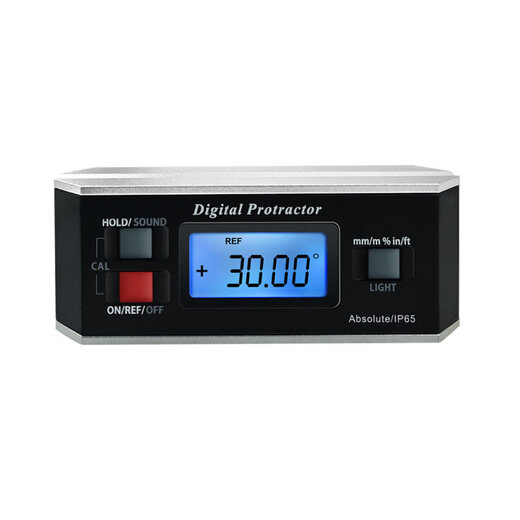 Digital angle meter, electronic inclinometer, high-precision angle ruler, magnetic angle meter, large screen waterproof angle DL1903 large screen angle meter