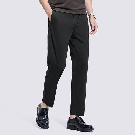 Dances with Wolves Containing Mulberry Silk Casual Pants Men's 2026 Spring and Summer New Stretch Breathable Men's Commuting Slim Nine-Point Pants Men