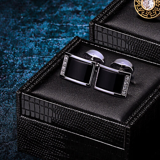 KFLK black all-match French shirt cufflinks men's custom light luxury cuff buttons shirt cufflinks Cufflinks K020
