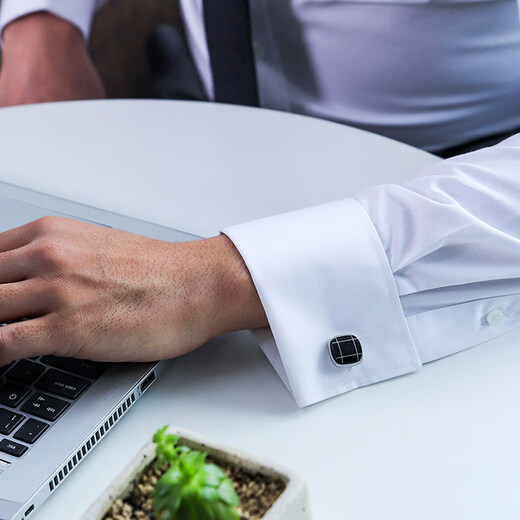 KFLK French shirt cufflinks men's light luxury custom shirt black business cufflinks cufflinks Cufflinks F827