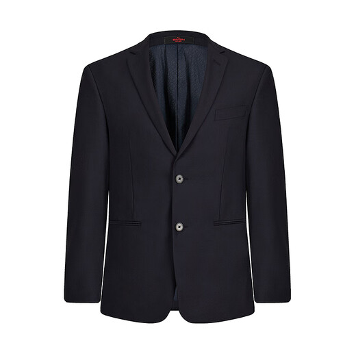 Qipai Wool Suit Men's Suit Spring and Summer New Style Wool Business Suit Dress 127C7115B-Navy 52 (185)