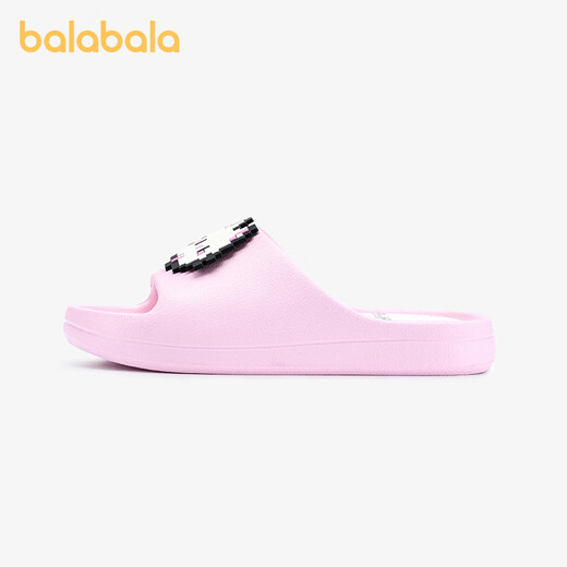 Balabala children's slippers girls' home summer baby soft bottom eva indoor home bath slippers cute lightweight sandals Kirishima pink 27 inner length 18cm suitable for feet 17-17.5cm long