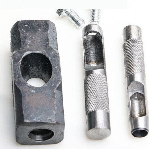 Sanqihu Basswood Mushroom Fungus Planting Punching Hole Hammer Tool Hole Punch Cover Spot Inoculation Bacteria Double Head Special Large Mushroom Hammer + Shockproof Handle (without Punch)