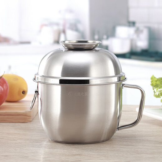 Qiao Bo Lai 04 stainless steel bowl household instant noodle bowl with lid fast food cup student eating bowl lunch box large rice cylinder 04 fast food cup/default