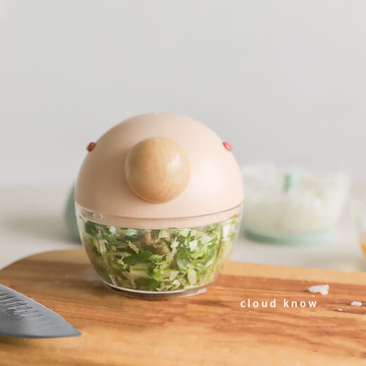 RSRDDY Korean round-nosed garlic masher, garlic masher, household kitchen manual meat grinder, garlic masher, white