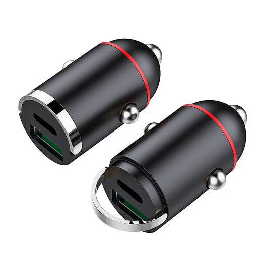 New car charger one to two 100w fast charge multifunctional cigarette lighter mini hidden pull-tab car charger 100W fast charge