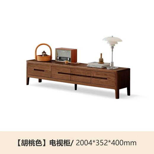 Gabinete de televisión de madera maciza de madera genji gabinete moderno de piso simple