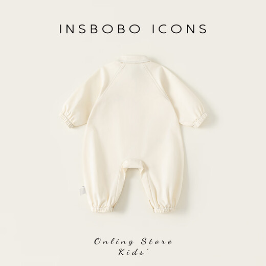 INSBOBO baby clothes 2026 spring new baby boy jumpsuit rompers baby baggy clothes spring clothes apricot 66cm