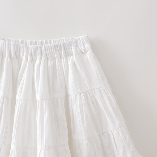 MARC&JANIE Marc Jenny pastoral girl girls pure cotton ruffle skirt 2026 spring new style 560167 off-white - lined 110 (recommended height 101-110cm)