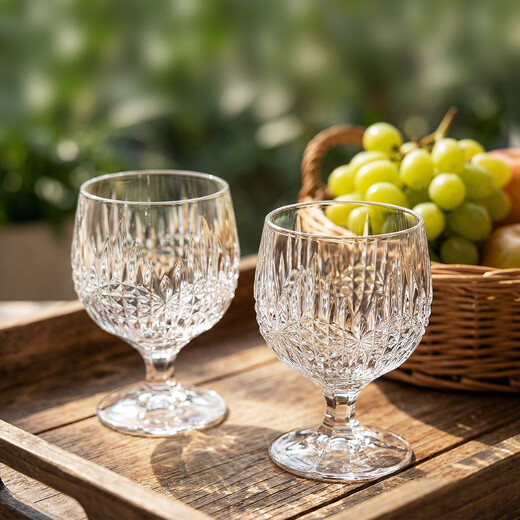 BOHEMIA Czech imported crystal glass light luxury whiskey glass brandy glass household high-end foreign wine glass glass VIBES Will | Brandy glass 250ml two gift boxes