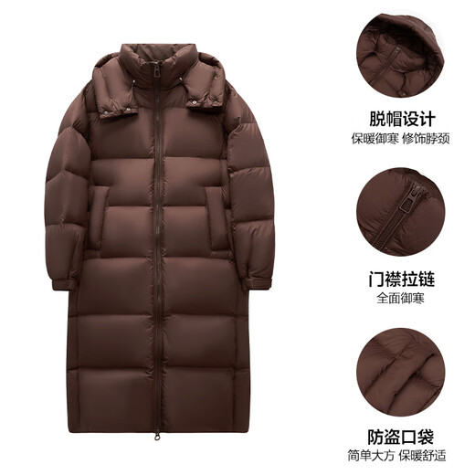 Yalu High Filled Down Jacket 288g 2025 Winter New Down Jacket Men's Large Quilt Heat Storage Extreme Cold Warm Over-the-Knee Jacket Black S Recommended 80-100Jin Jin is equal to 0.5 kg
