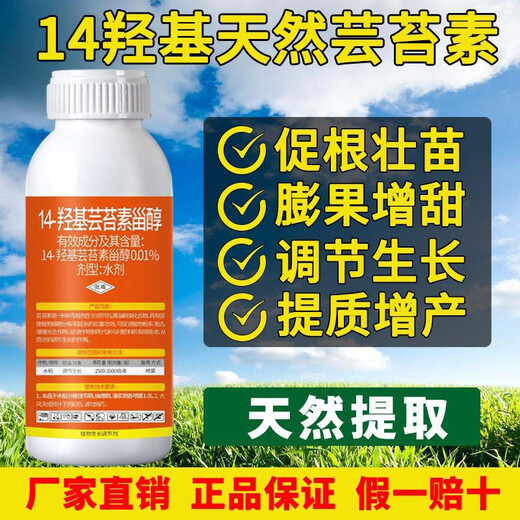 14-Hydroxybrassinosteroid sterol detoxifies flowers and fruits, Brassinolide foliar fertilizer plant growth regulator 500g 500g 1 bottle