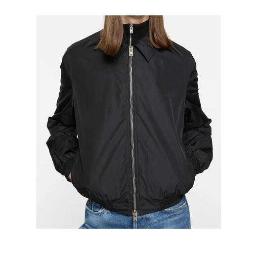 Acne Studios Men's Jacket Windproof Warm Nylon Black Spring and Autumn Daily Jacket Casual Black One Size | EU-50