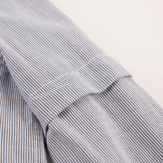 HAZZYS children's clothing boys' shirts 2026 spring new woven thin denim casual long-sleeved tops blue and white stripes 165