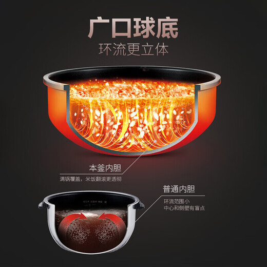SUPOR (SUPOR) rice cooker 4L household kettle inner liner Xiaofa series multi-function touch screen rice cooker 2 people - 3 people - 6 people smart reservation firewood rice SF40FC698 4L