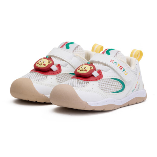 Carter Rabbit baby toddler shoes 2026 spring new kindergarten white shoes anti-kick and anti-collision breathable functional shoes white red 20 inner length about 13.0cm foot length about 11.5-12.1