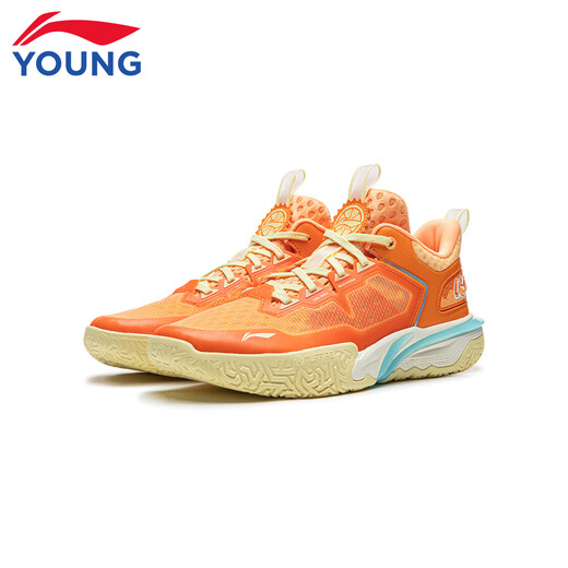 Li Ning children's shoes children's basketball shoes for boys and girls 26 spring new mesh breathable shock-absorbing support stable wear-resistant sports shoes