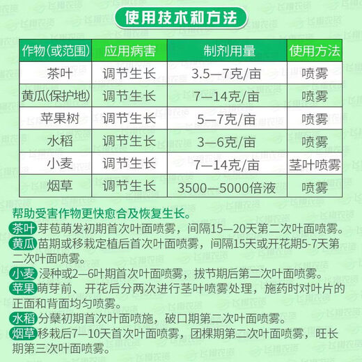 Bihu German Gibberellic Acid Indoethyl Brassinoin Preserves Flowers and Fruits and Antidotes Drug-Injured Plant Growth Regulator 2g