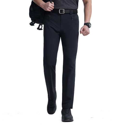 Longya Hidden Thunder Lightweight Tactical Slim Pants Men's Commuting Pants Daily Commuting Business Versatile Casual Outdoor Extreme Night Black 28 170/86B 141-155Jin Jin is equal to 0.5 kg