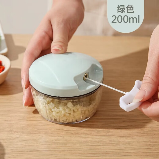 Carrot manual garlic pounder garlic puller garlic beater garlic artifact garlic stirrer household small meat grinder multi-function mincer manual garlic pounder 200ml-green