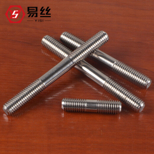 Yisi double-headed screws 304 stainless steel double-headed bolts stud screws screw screw thread M6M8M6*40 (4 pieces)