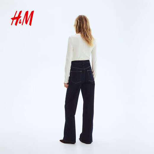 H&M 2026 new spring women's long-sleeved sweater 1322858 black S 160/88