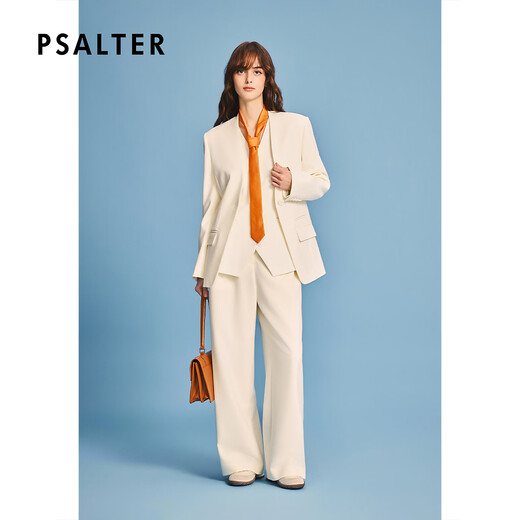Psalm (PSALTER) Elite Loose PSALTER Psalm Collarless One-Button Blazer Women's 2026 Spring New Cream White S